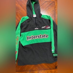 Pre-owned‎ Chase Authentics brand, "Interstate" 1/4 zip hooded sweatshirt size L